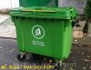 nơi bán thùng rác nhựa hdpe nhập khẩu giá rẻ nhất, thùng rác công nghiệp 240L màu xanh lá, thùng rác 660L - anh 1