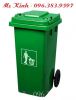 bán thùng rác 100 lít có bánh xe và nắp đậy, thùng rác nhựa hpde có bánh xe, thanh lý thùng rác - anh 1
